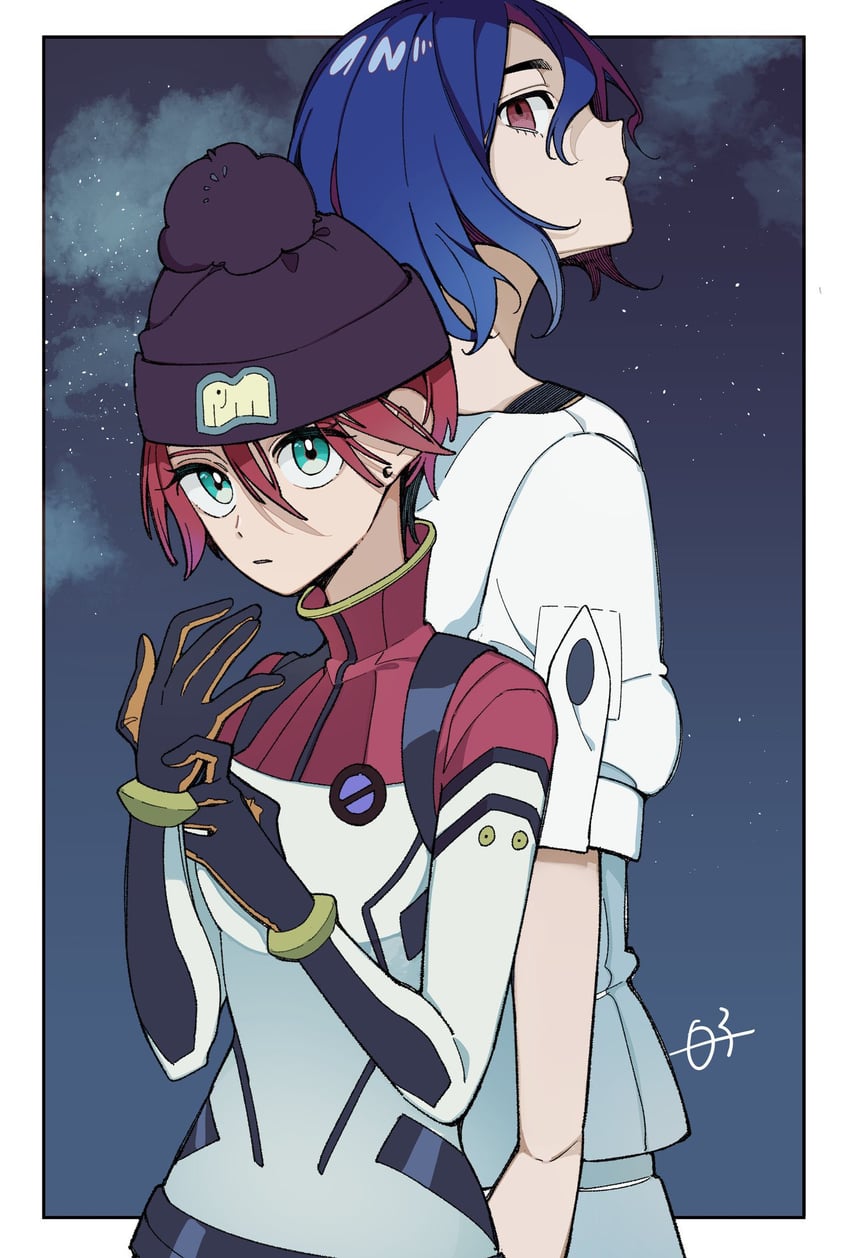 amate yuzuriha and shuji ito (gundam and 1 more) drawn by sirakoo