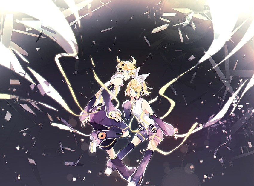 kagamine rin and kagamine len (vocaloid) drawn by suzumi_(fallxalice)