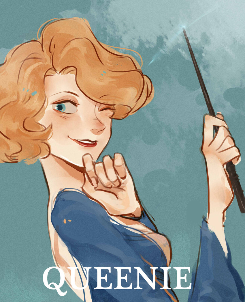 queenie goldstein (wizarding world and 1 more) drawn by jungujun