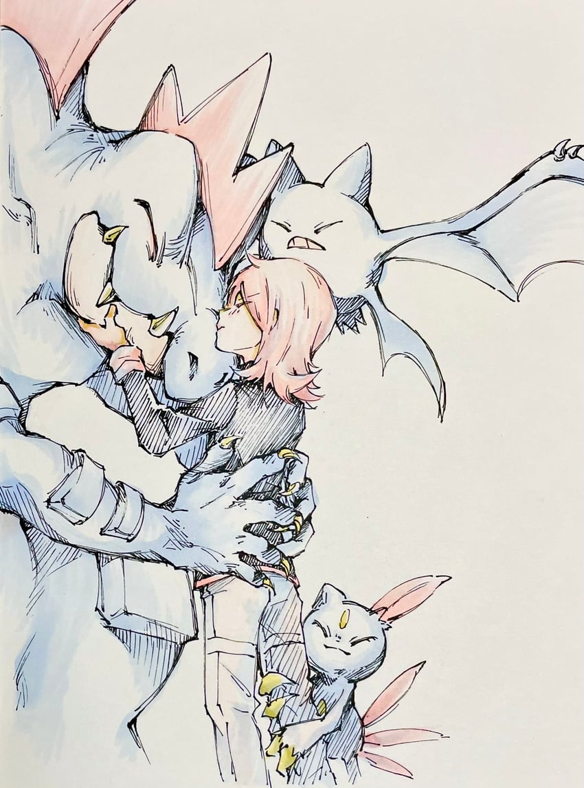 silver, sneasel, feraligatr, and crobat (pokemon and 1 more) drawn by tan_carbonnn