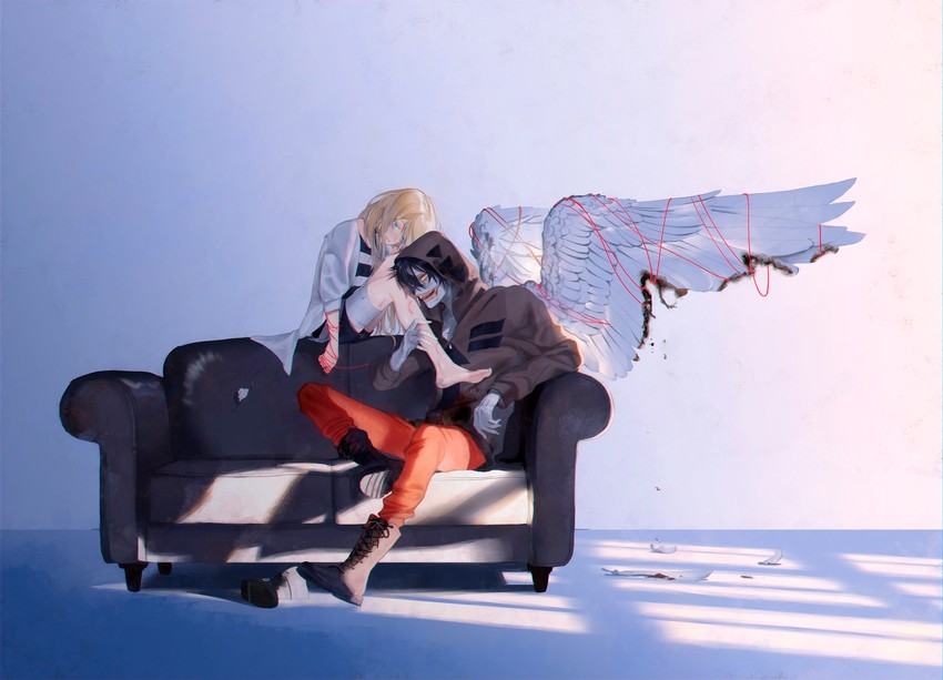 rachel gardner and isaac foster (satsuriku no tenshi) drawn by vient