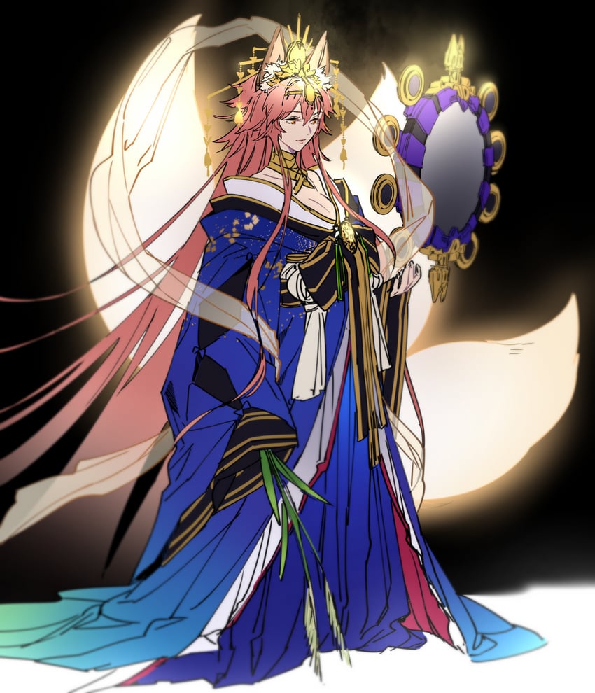 tamamo and tamamo no mae (fate and 1 more) drawn by tenobe