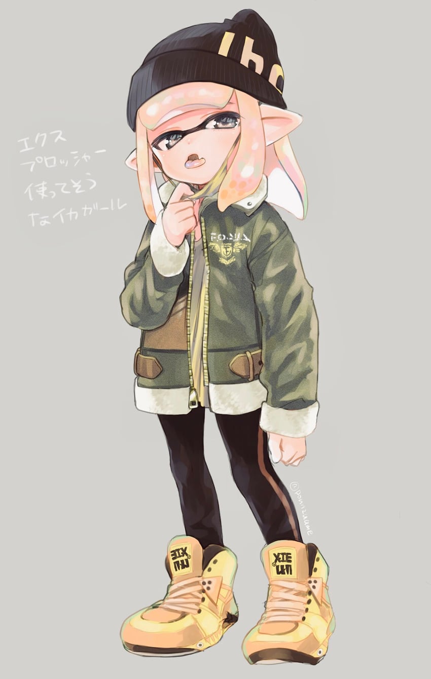 inkling player character and inkling girl (splatoon) drawn by amezawa_koma