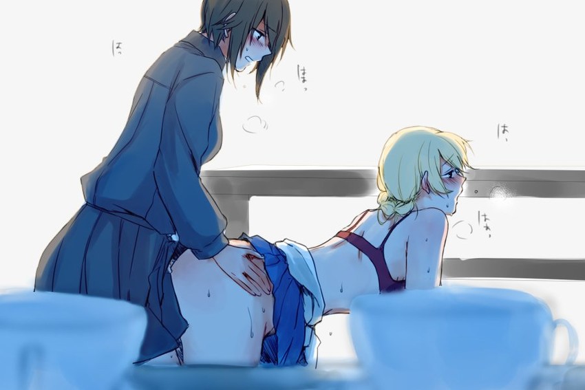darjeeling and nishizumi maho (girls und panzer) drawn by yuuhi_(arcadia)