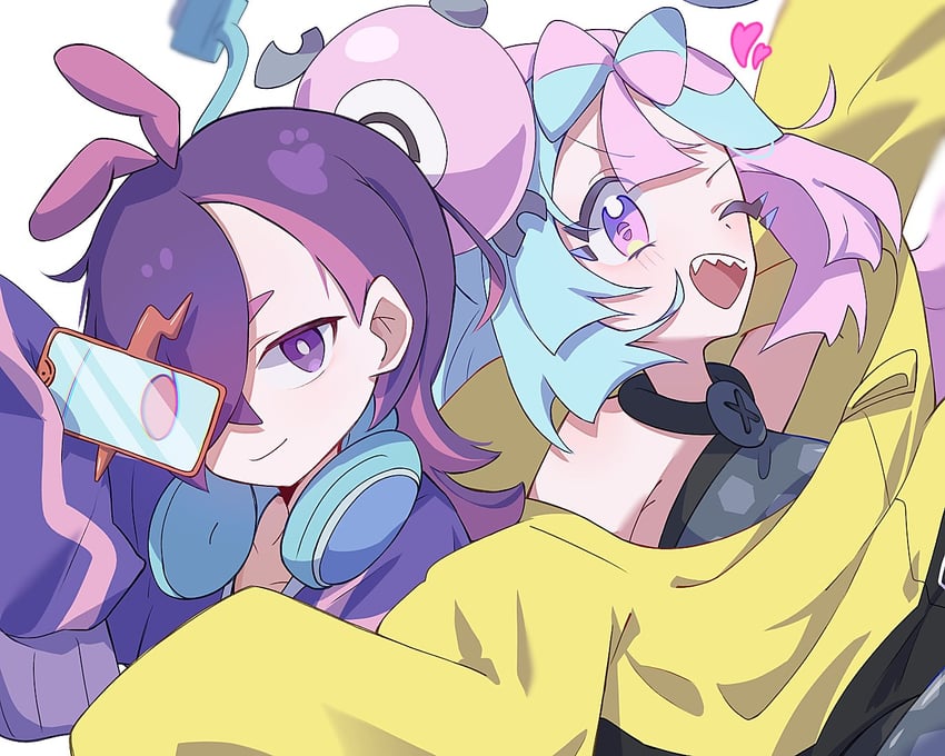 iono, rotom, rotom phone, magnemite, and dot (pokemon and 1 more) drawn by seiun_(hoshigumo_72)