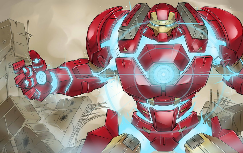 iron man, xerath, and hulkbuster (league of legends and 1 more) drawn by exaxuxer