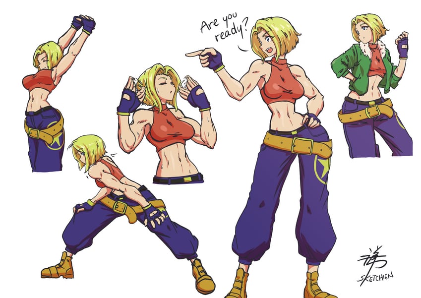 blue mary (the king of fighters and 1 more) drawn by sketchien