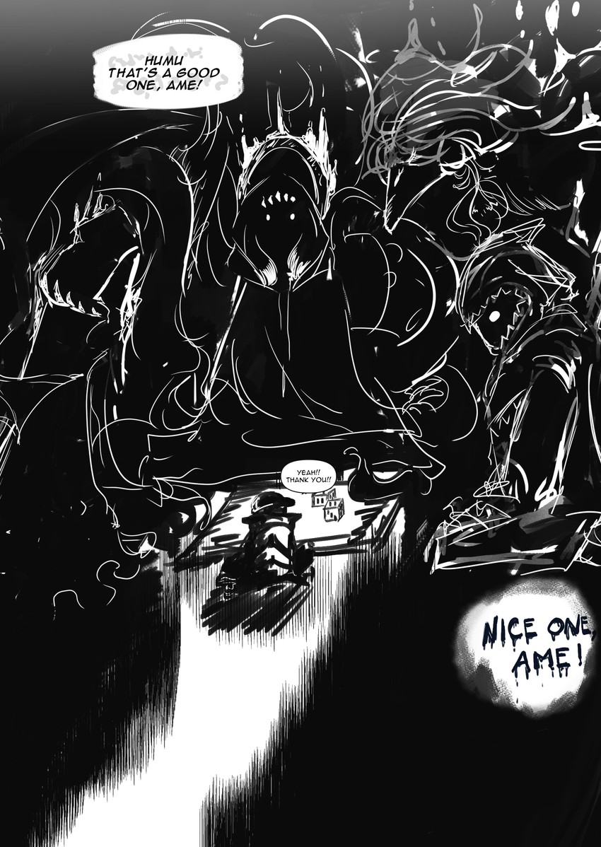 gawr gura, mori calliope, ninomae ina'nis, takanashi kiara, and watson amelia (hololive and 3 more) drawn by undecided404