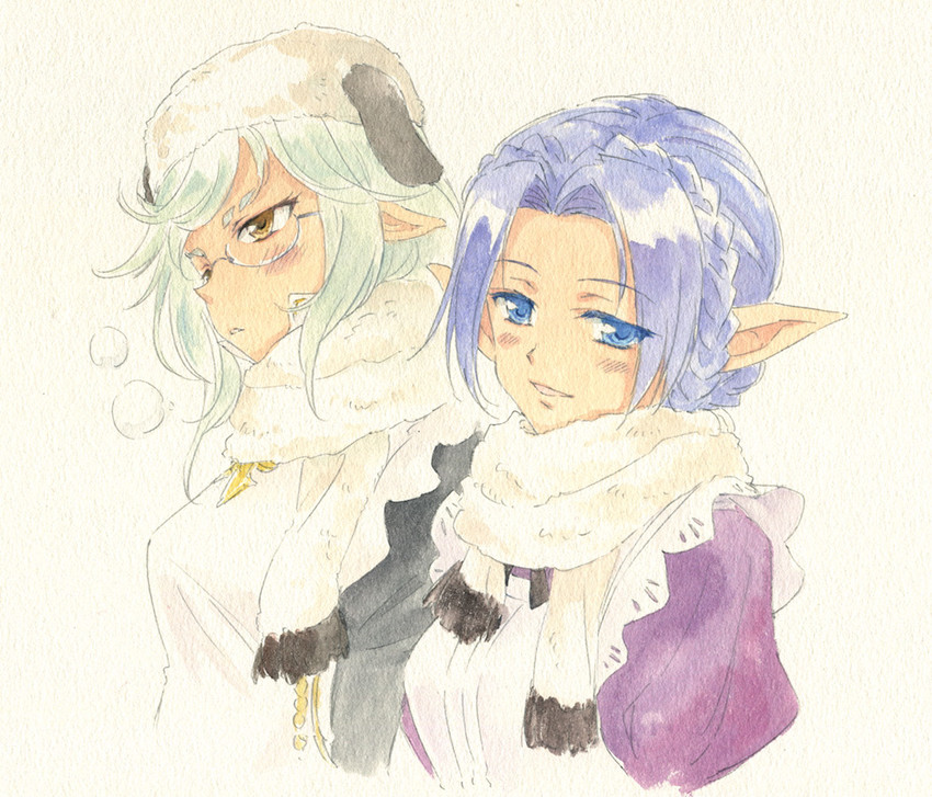 tabatha and maerwen (rune factory and 2 more) drawn by agahari