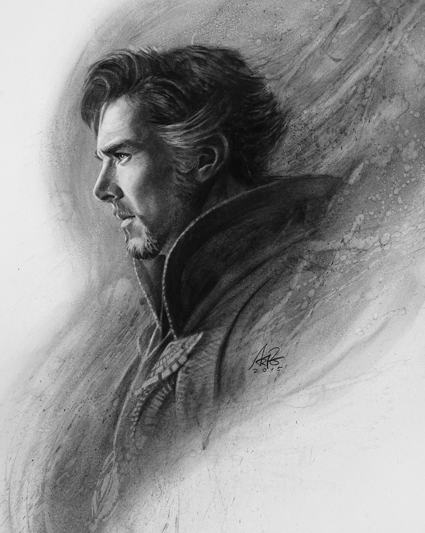 doctor strange and benedict cumberbatch (marvel and 2 more) drawn by stanley_lau