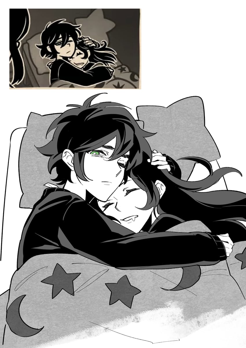 ashley graves and andrew graves (the coffin of andy and leyley) drawn by zayaaa_zaya