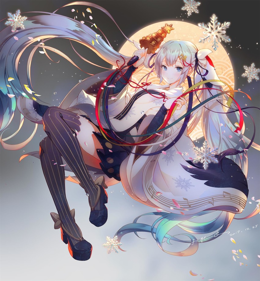 hatsune miku and yuki miku (vocaloid) drawn by xiao_duzi