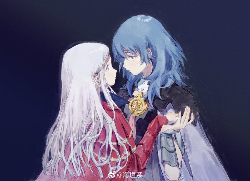 female byleth and edelgard von hresvelg (fire emblem and 1 more) drawn by rerain