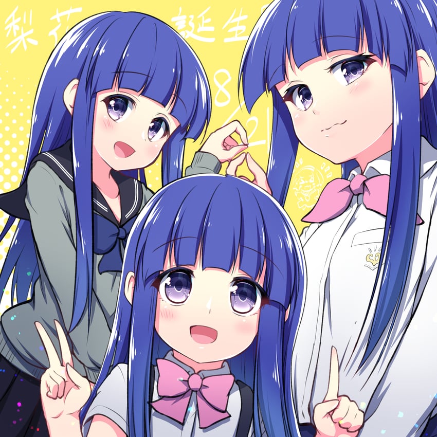 furude rika and houjou satoko (higurashi no naku koro ni and 1 more) drawn by hazumi_otoya