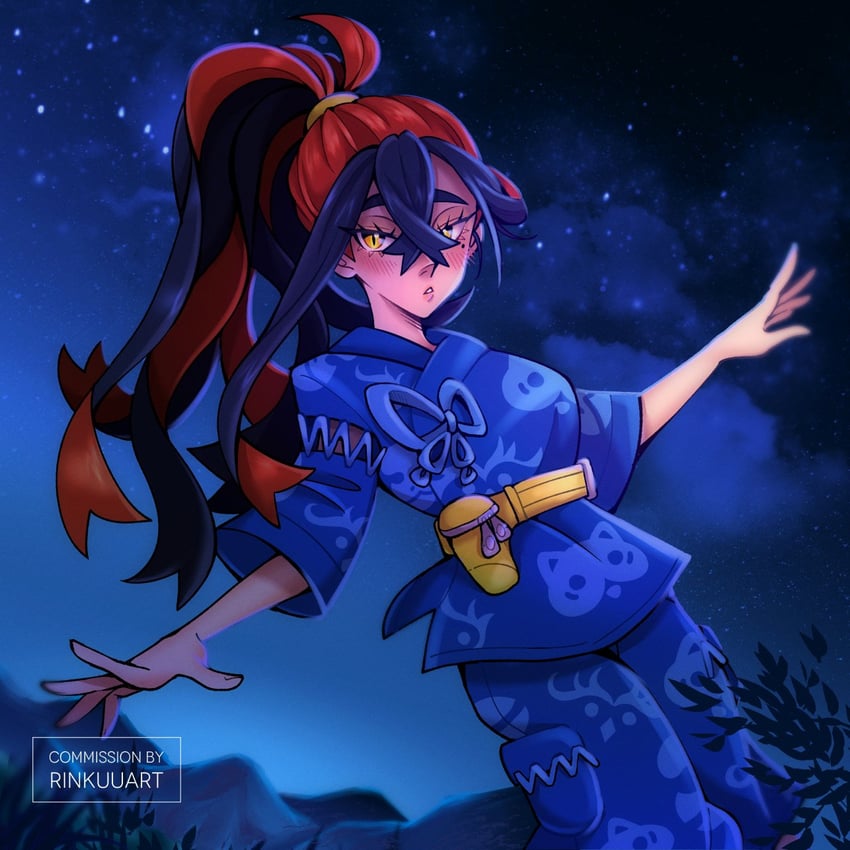 carmine (pokemon and 1 more) drawn by rinkuu_art
