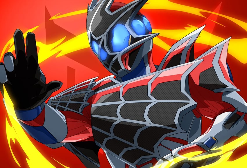 kamen rider demons and karizaki george (kamen rider and 1 more) drawn by miyabi_(037)