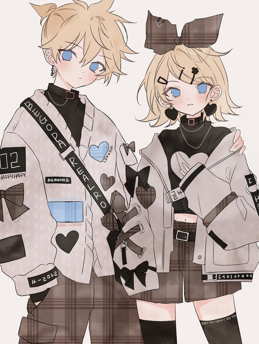 kagamine rin and kagamine len (vocaloid) drawn by eillish_a_sve