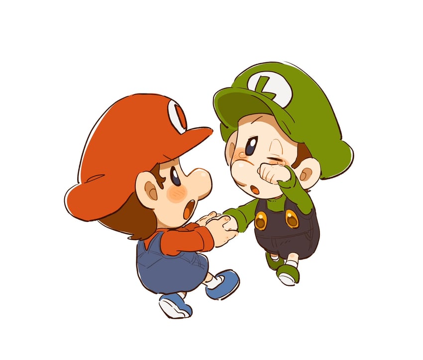 mario, luigi, baby mario, and baby luigi (mario) drawn by mimimi_(mimimim9999)