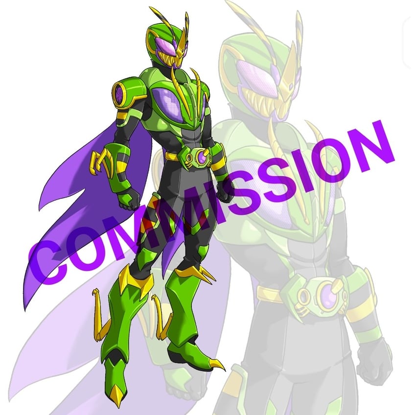 waspinator (kamen rider and 3 more) drawn by to_ze