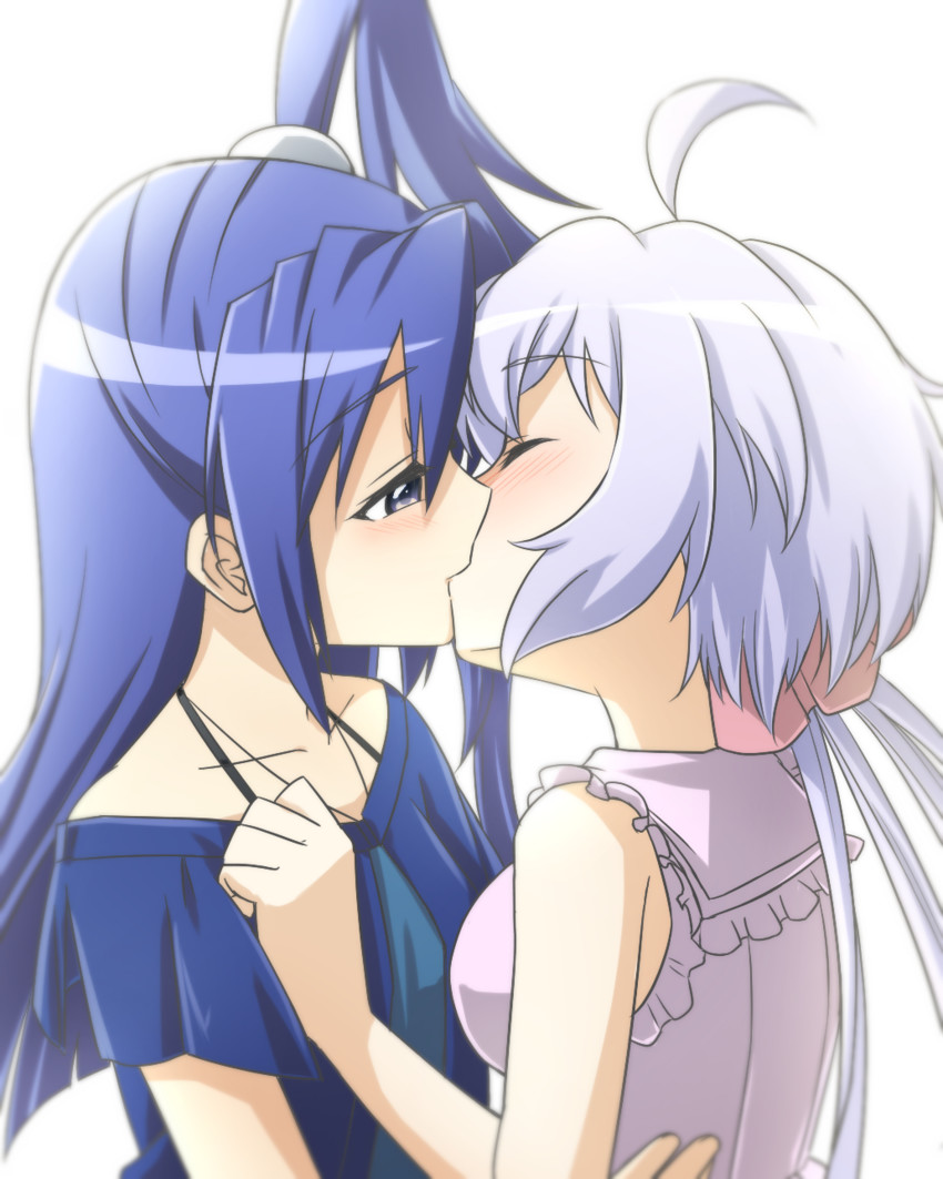 yukine chris and kazanari tsubasa (senki zesshou symphogear) drawn by rate_rapiku