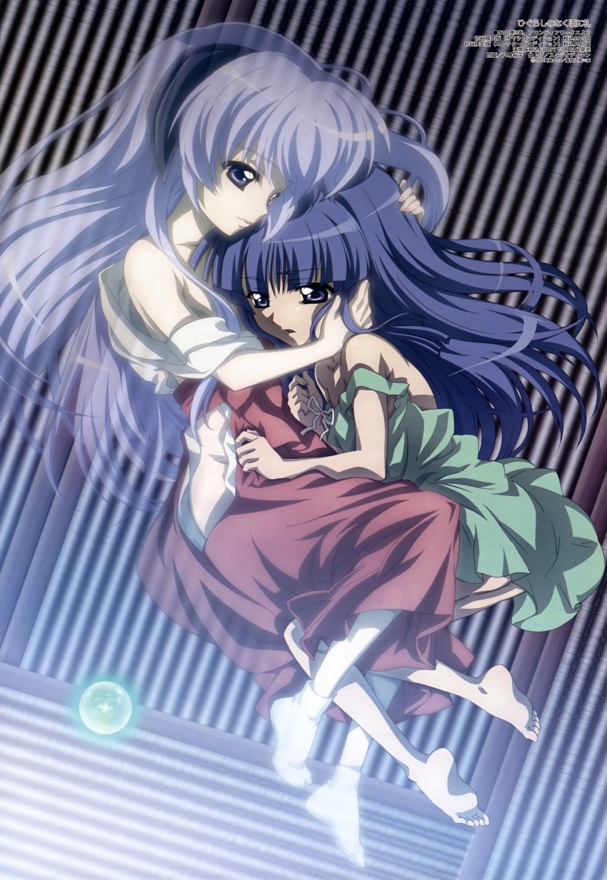 furude rika and hanyuu (higurashi no naku koro ni and 1 more) drawn by yahiro_yuuko