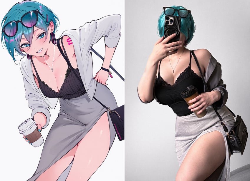 hatsune miku (vocaloid) drawn by qiandaiyiyu