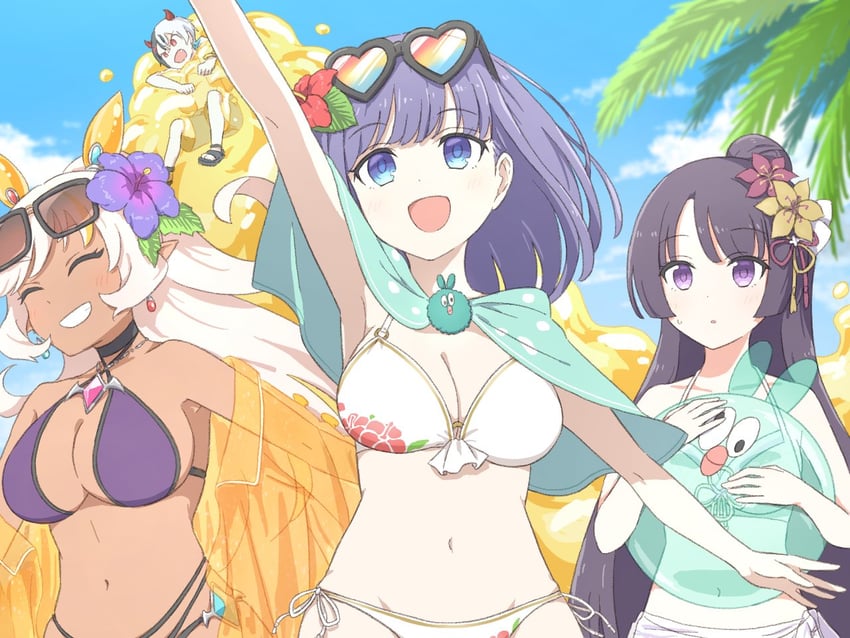 misora, lily, nea, and kariza (princess connect!) drawn by fujiyama_(yellow)