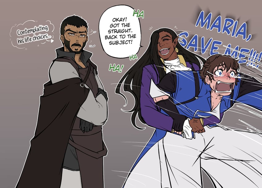 richter belmont, olrox, and mizrak (castlevania and 1 more) drawn by trash_arc