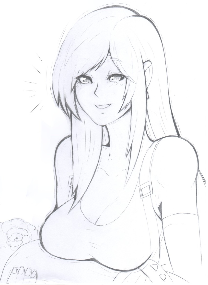 tifa lockhart (final fantasy and 1 more) drawn by tabletorgy