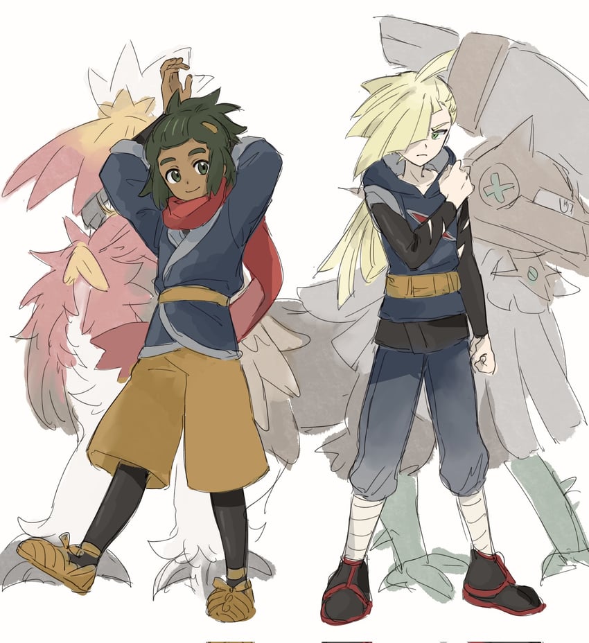 gladion, hau, hisuian decidueye, and type: null (pokemon and 2 more) drawn by fua1heyvot4ifsr
