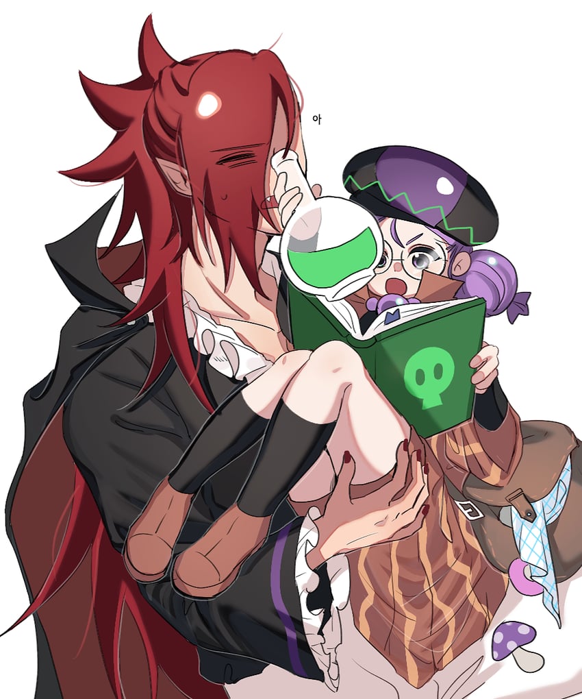 vampire cookie and alchemist cookie (cookie run) drawn by ponong