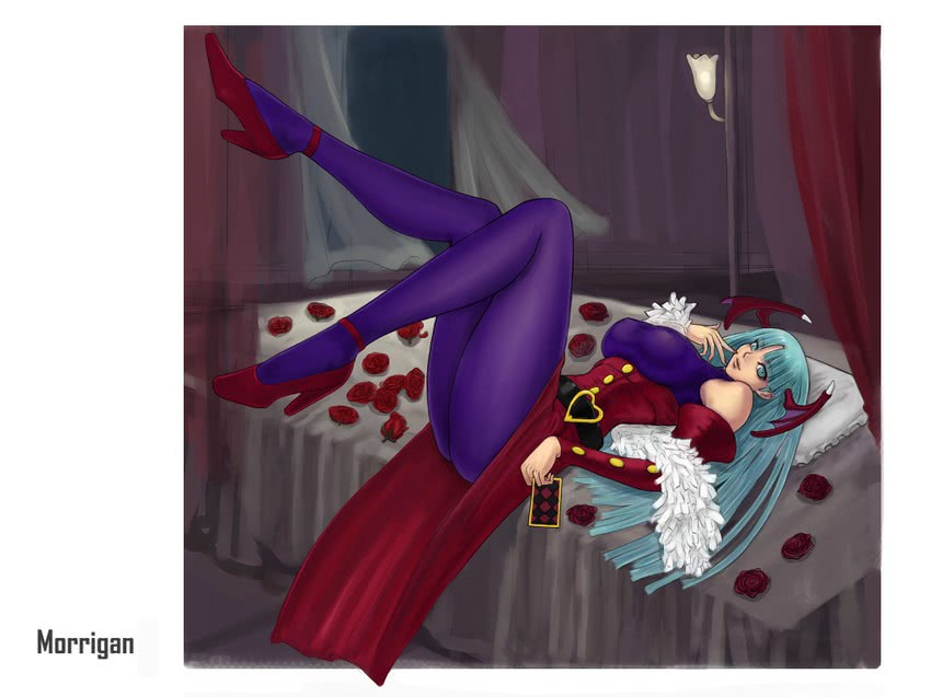 morrigan aensland and rose (street fighter and 3 more) drawn by ark_(morita_hitomi)