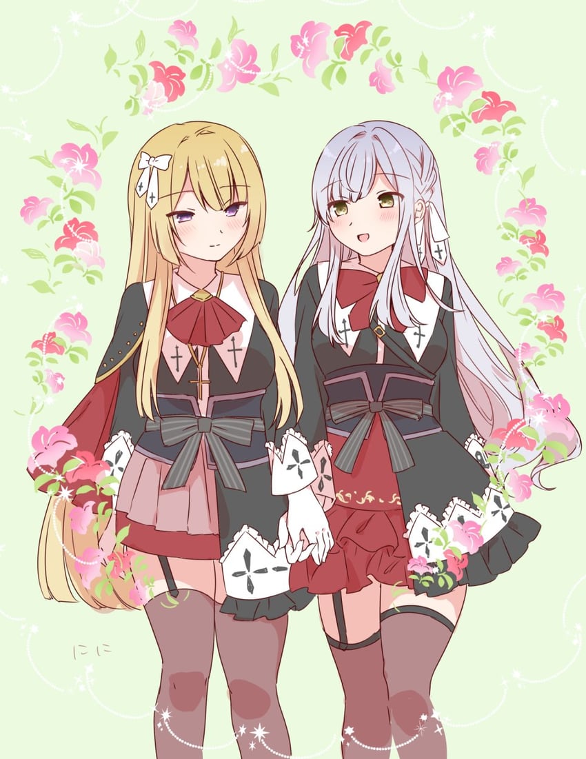 kon kanaho and miyagawa takane (assault lily) drawn by benini