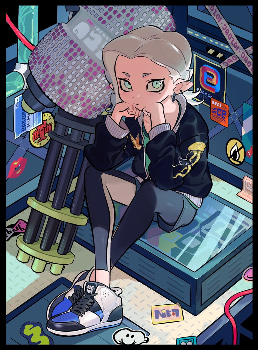 octoling player character (splatoon and 1 more) drawn by jiuniaoshan