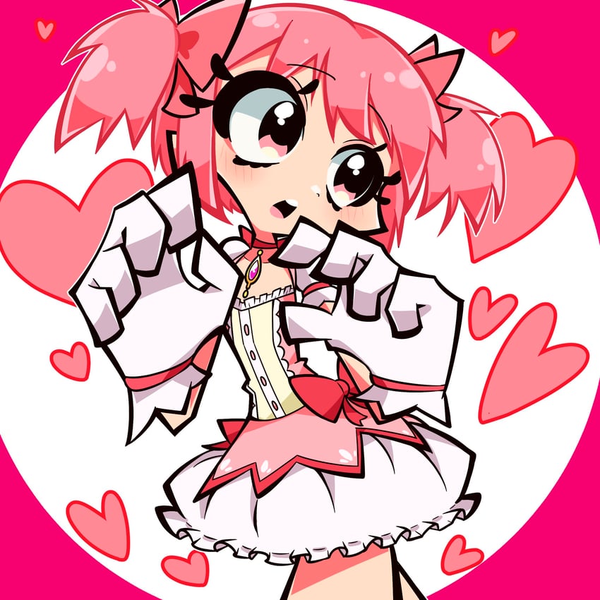 kaname madoka (mahou shoujo madoka magica and 1 more) drawn by okitya