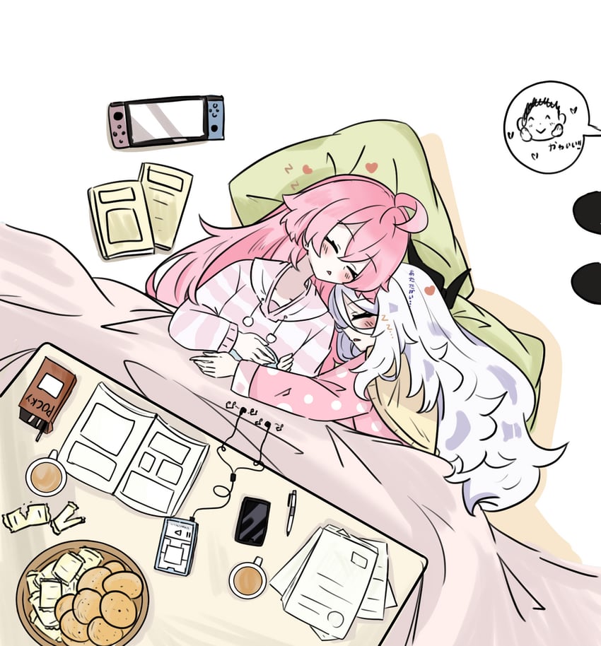 sensei, doodle sensei, hina, and hoshino (blue archive) drawn by e_v_e_neko