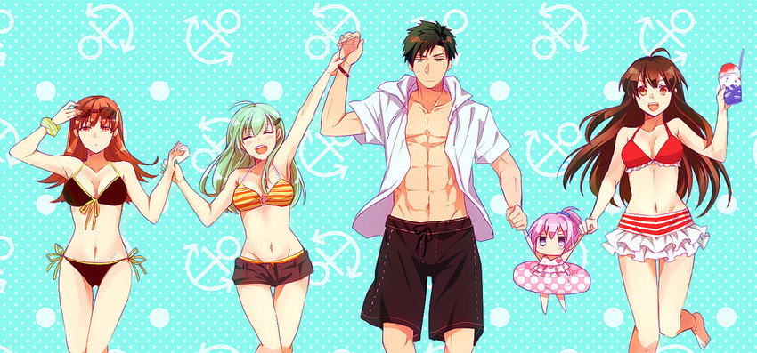admiral, akagi, suzuya, ooi, shiranui, and 1 more (kantai collection) drawn by nagomi_(mokatitk)
