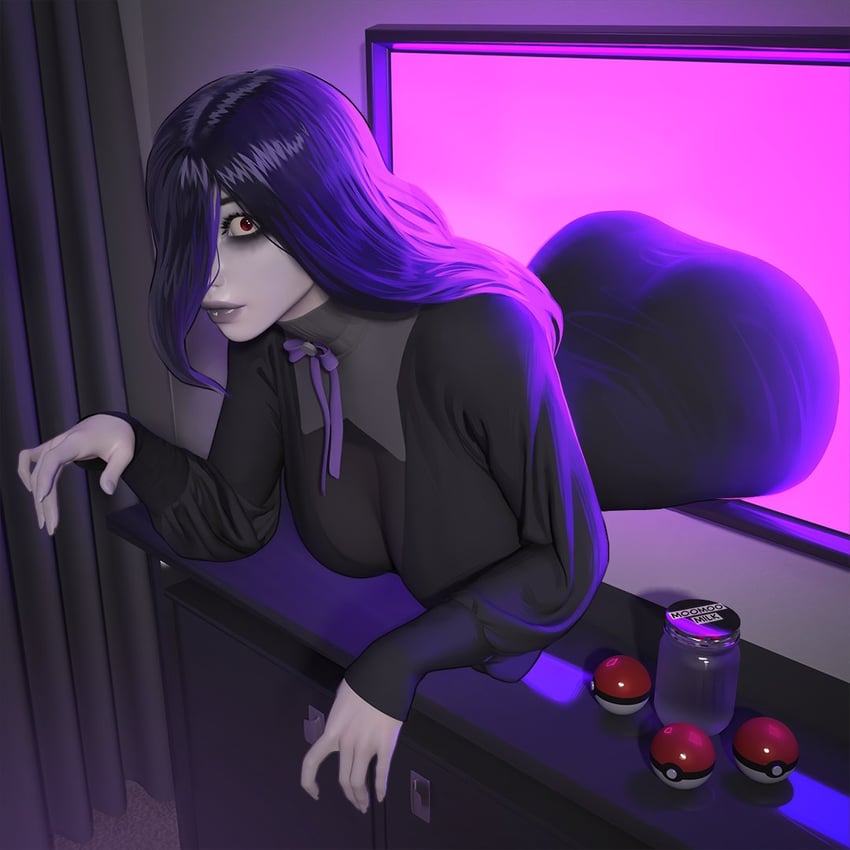 hex maniac (pokemon and 1 more) drawn by popogori