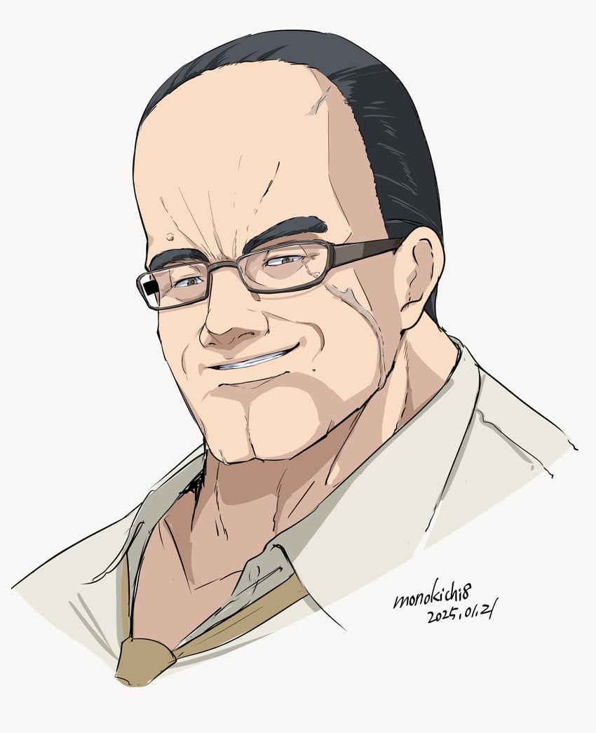 steven armstrong (metal gear and 1 more) drawn by kichihachi