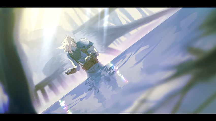 cloud strife (final fantasy and 1 more) drawn by mikuroron