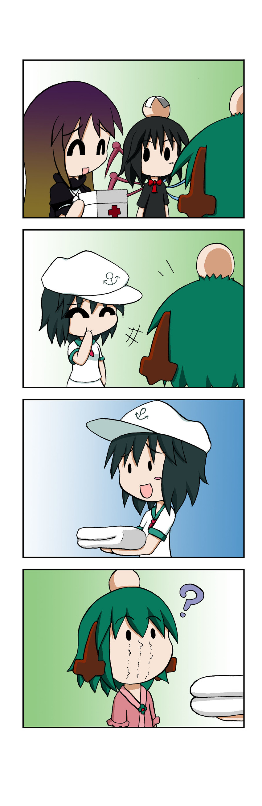 hijiri byakuren, houjuu nue, murasa minamitsu, and kasodani kyouko (touhou) drawn by rakugaki-biyori