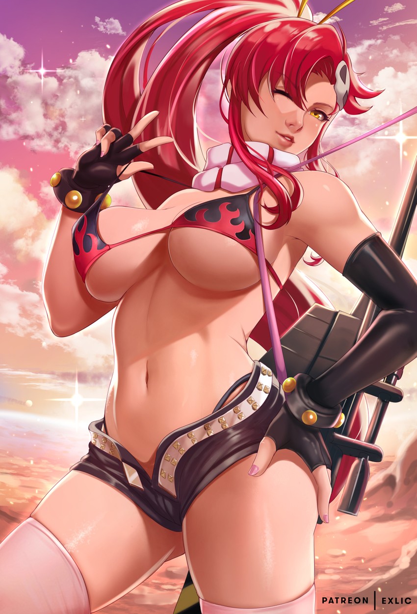 yoko littner (tengen toppa gurren lagann) drawn by exlic
