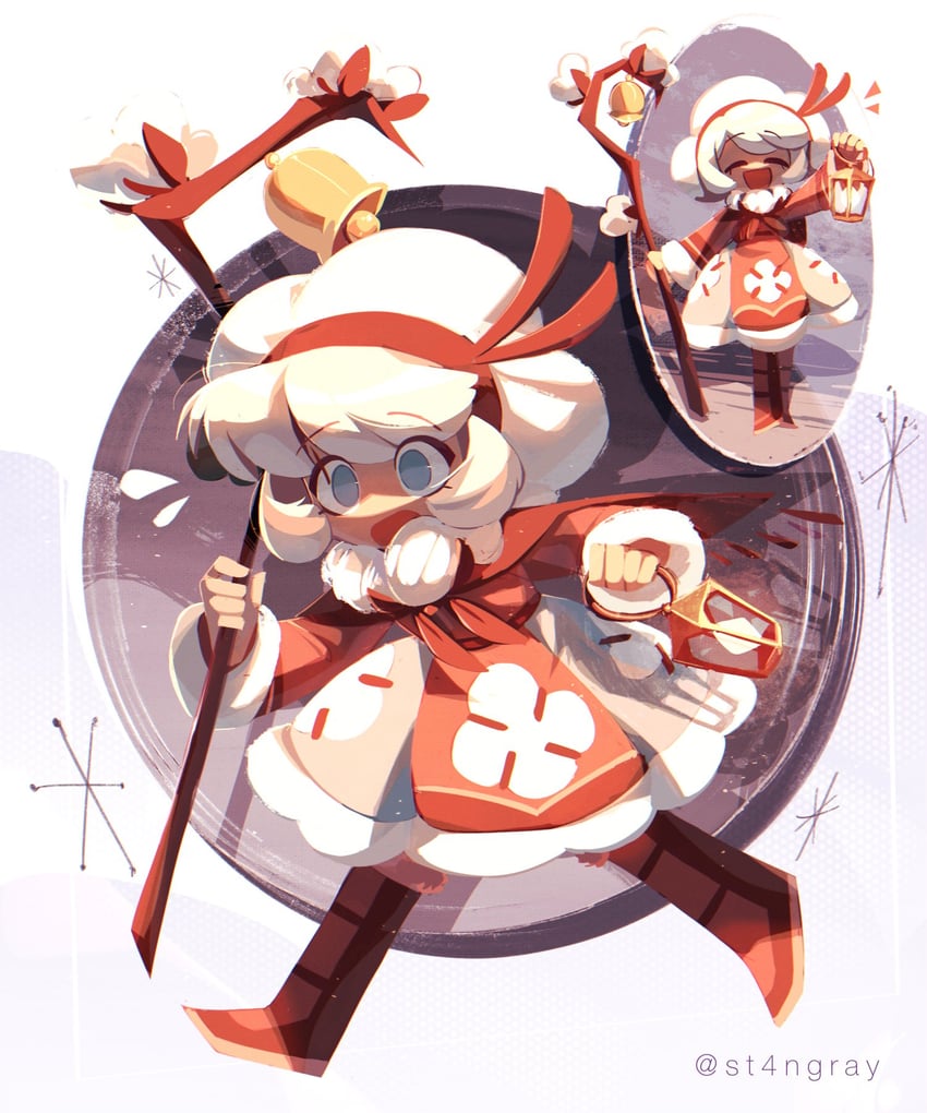 cotton cookie (cookie run and 1 more) drawn by st4ngray