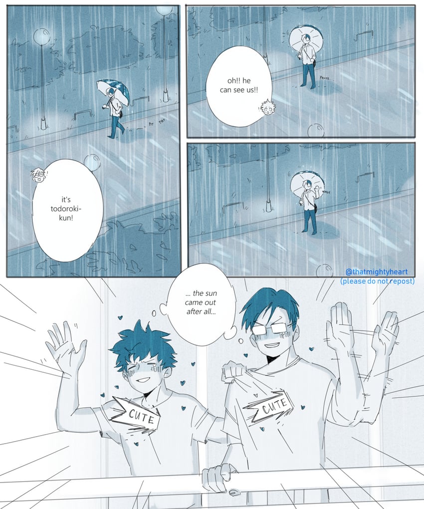 midoriya izuku, todoroki shoto, and iida tenya (boku no hero academia) drawn by thatmightyheart