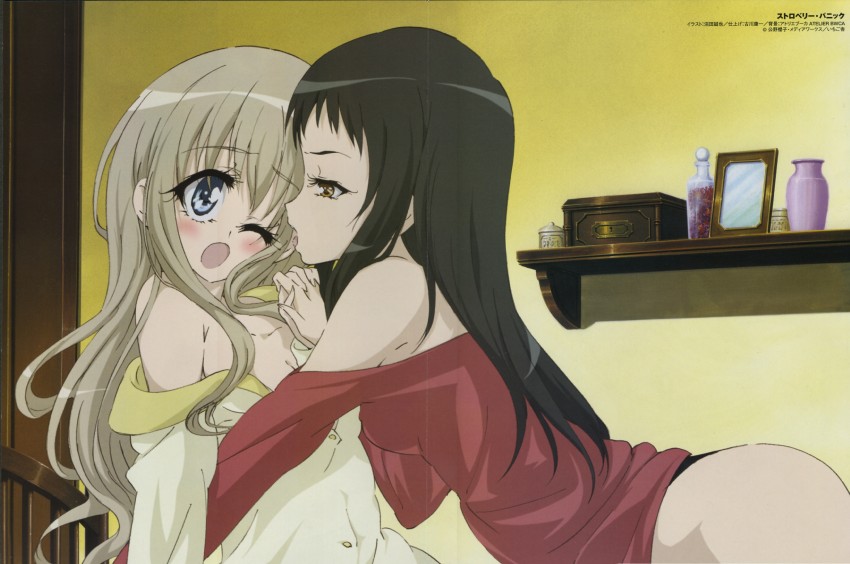nanto yaya and konohana hikari (strawberry panic!) drawn by numata_seiya