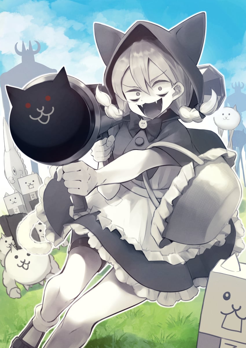 cat, minya, gross cat, sunfish suzuki, nekoluga, and 1 more (nyanko daisensou) drawn by cowengium