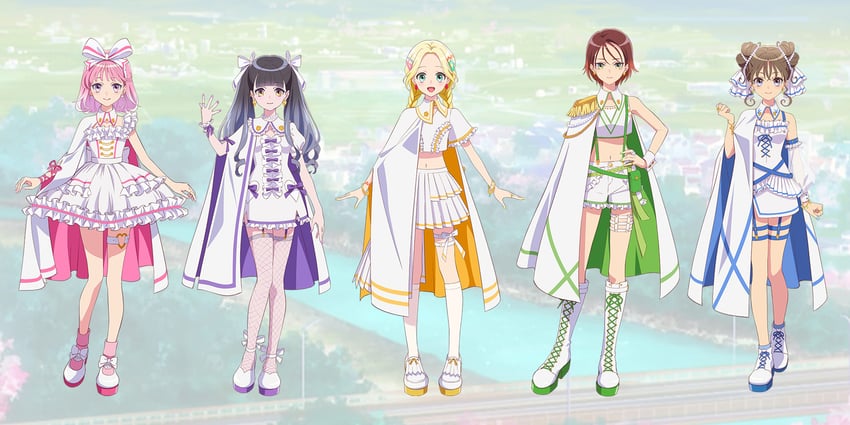 niisato azu, akagi yuina, mitsumata choco, kamiizumi mai, kitahara kyouka, and 1 more (maebashi witches)
