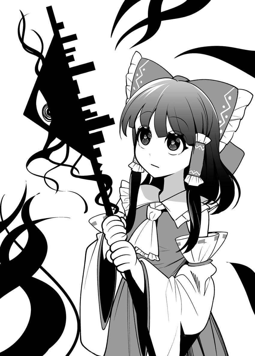 hakurei reimu (touhou and 1 more) drawn by nodoguro_(phi-tan)