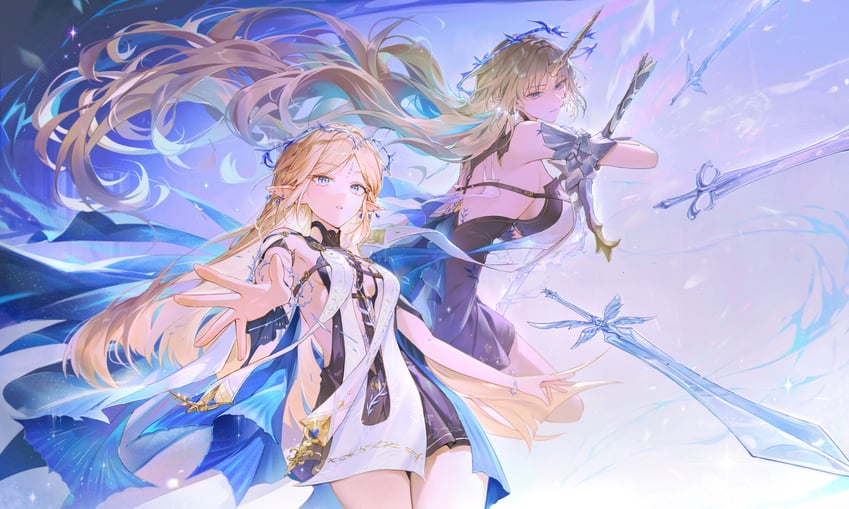 cartethyia and fleurdelys (wuthering waves) drawn by bina_(sebin_13)