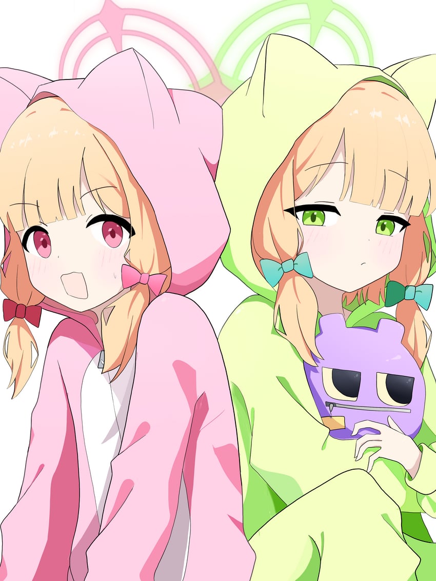 momoi and midori (blue archive) drawn by cardcat_00